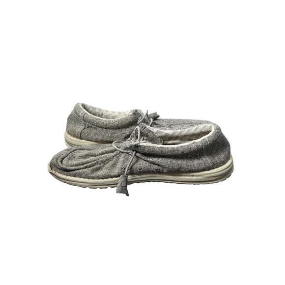 Hey Dude Mens Wally Linen Iron Loafer Slip On Shoes Size 9 Comfort Casual Light - Picture 13 of 15